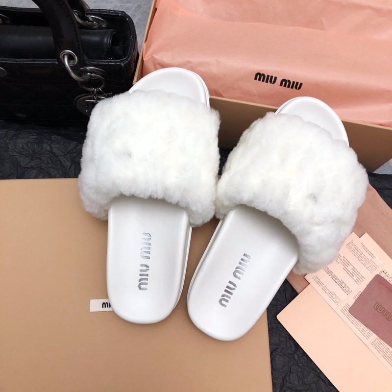 MiuMiu Fur Slippers