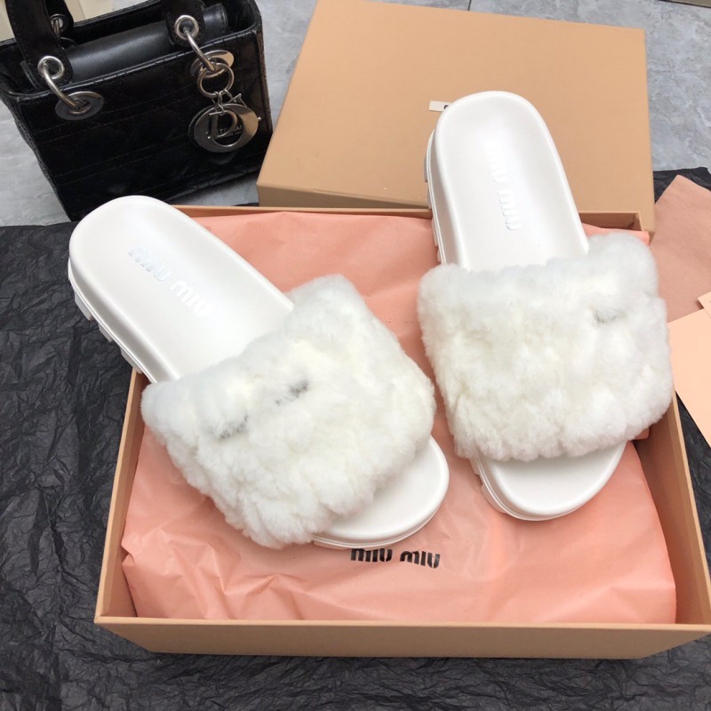 MiuMiu Fur Slippers