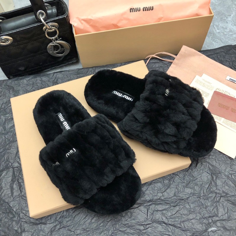 MiuMiu Fur Slippers