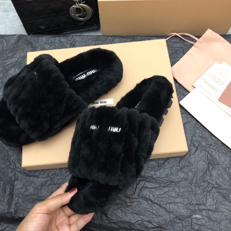 MiuMiu Fur Slippers