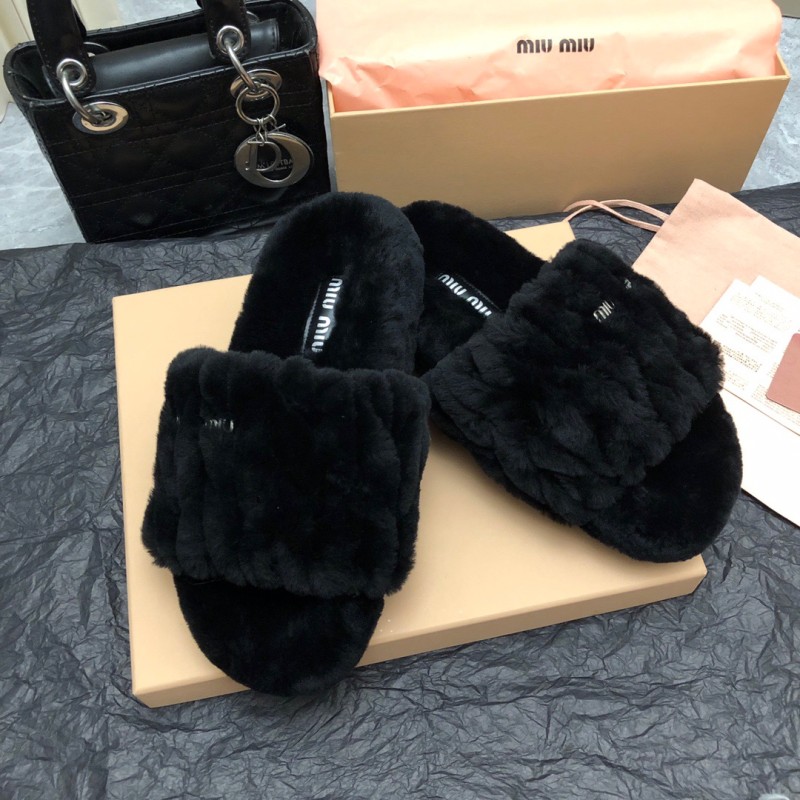 MiuMiu Fur Slippers