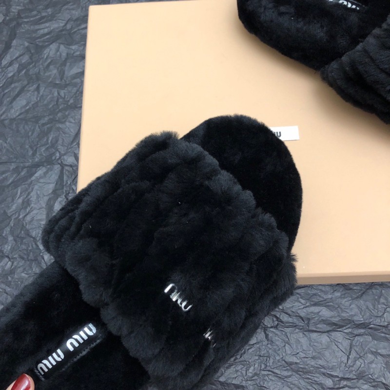 MiuMiu Fur Slippers