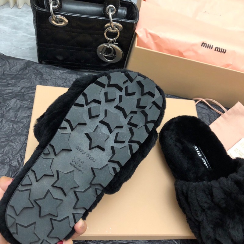 MiuMiu Fur Slippers