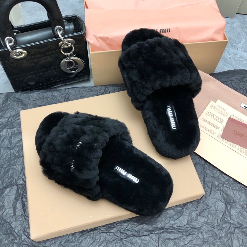 MiuMiu Fur Slippers