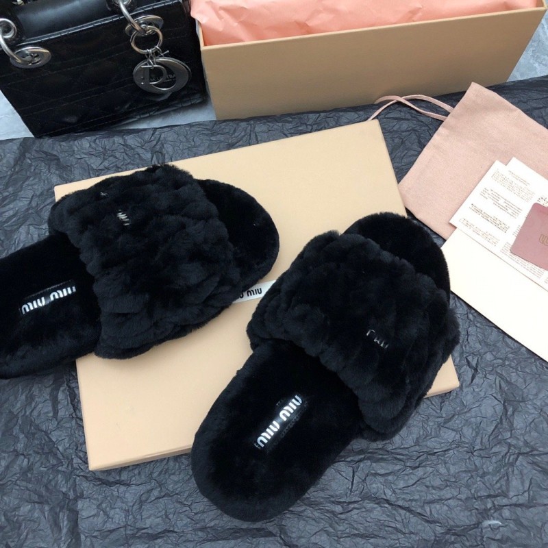 MiuMiu Fur Slippers