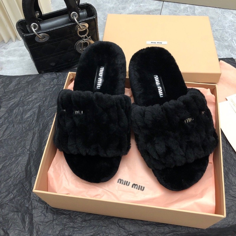 MiuMiu Fur Slippers