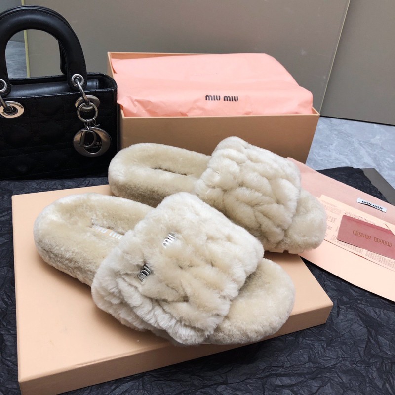 MiuMiu Fur Slippers