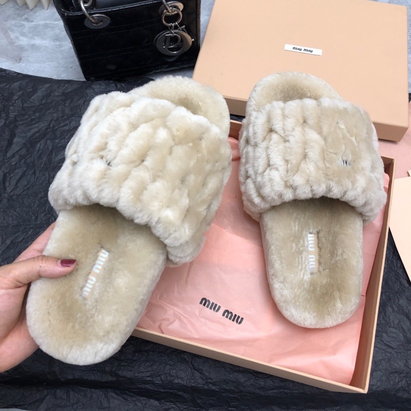 MiuMiu Fur Slippers