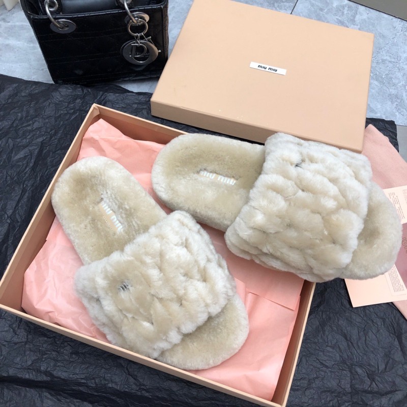 MiuMiu Fur Slippers