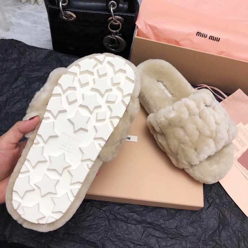 MiuMiu Fur Slippers