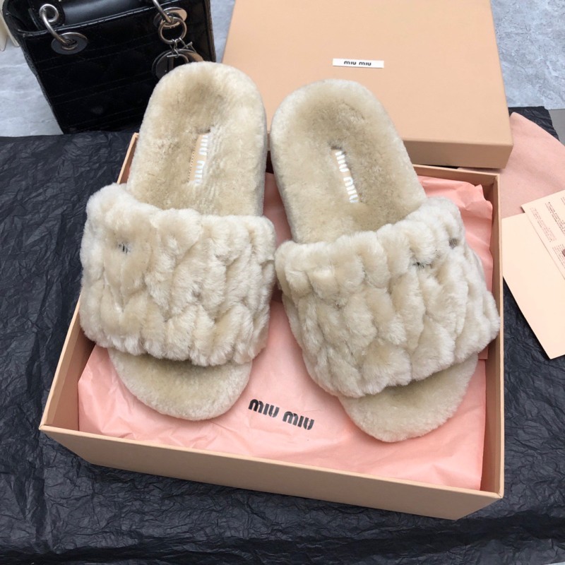 MiuMiu Fur Slippers