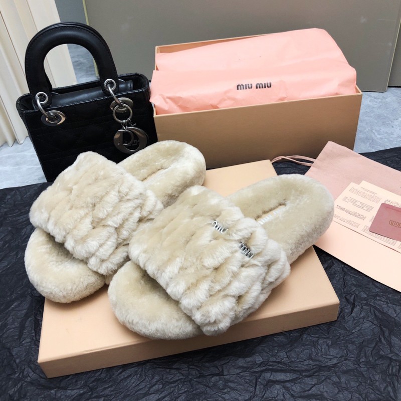 MiuMiu Fur Slippers