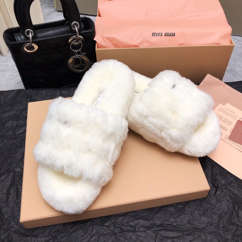 MiuMiu Fur Slippers