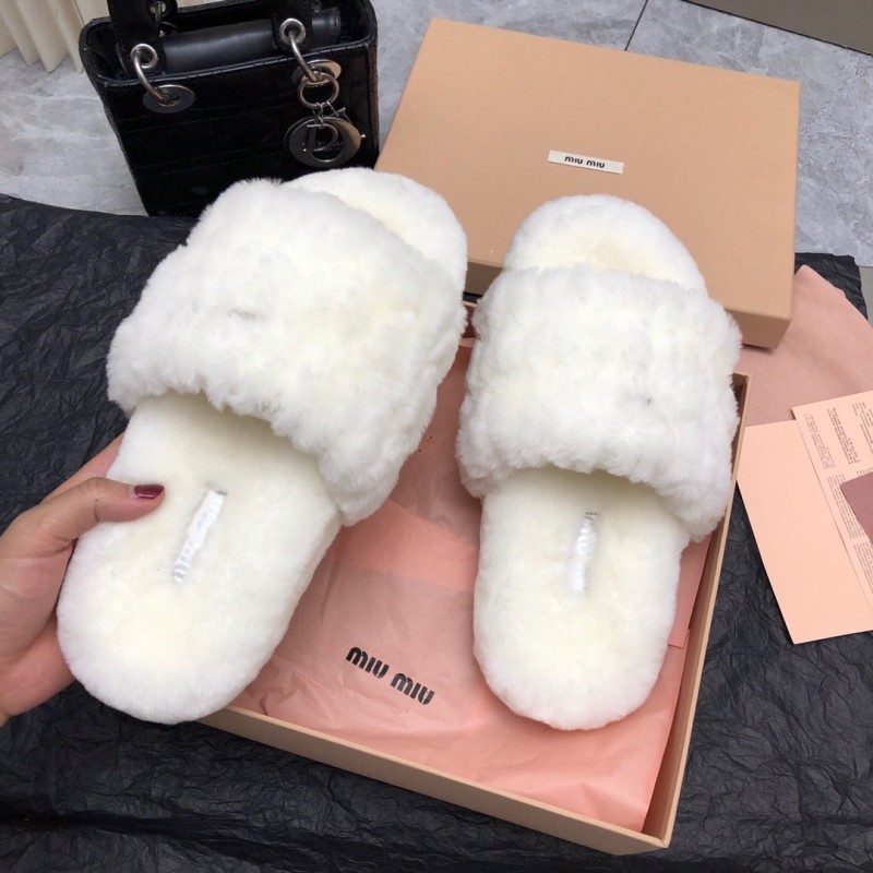 MiuMiu Fur Slippers