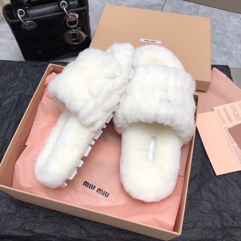 MiuMiu Fur Slippers