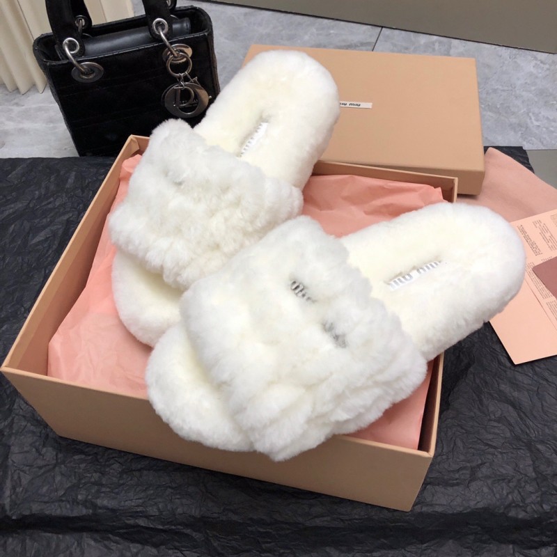 MiuMiu Fur Slippers