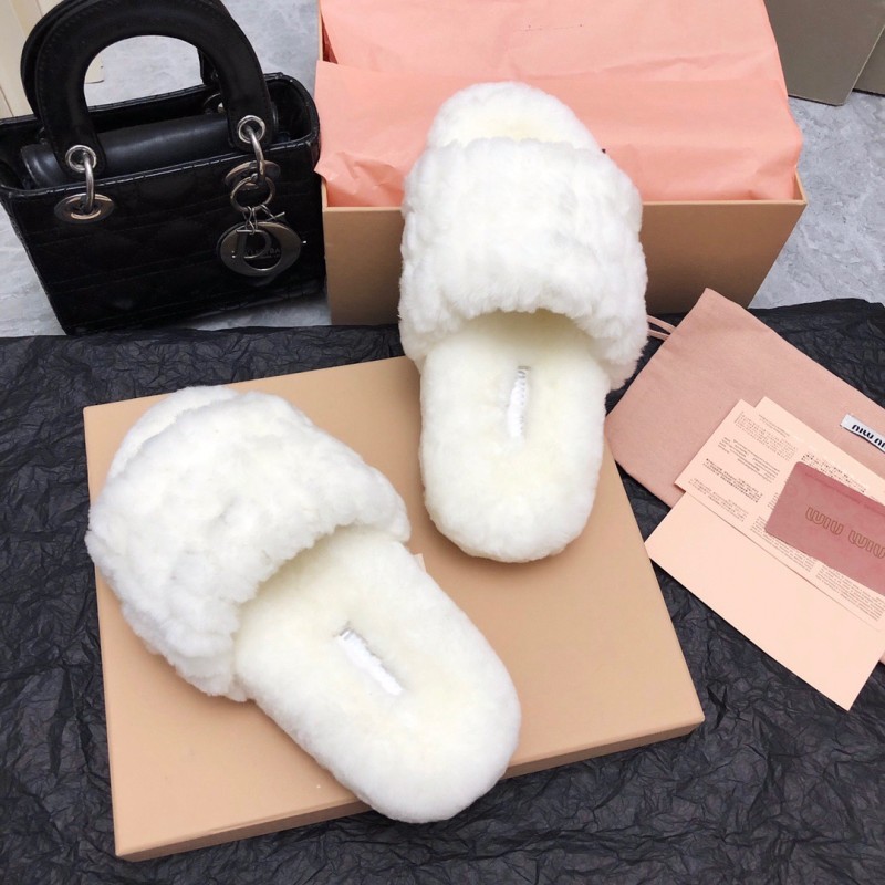 MiuMiu Fur Slippers