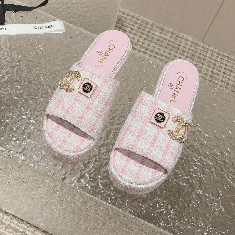 Chanel Platform Slippers