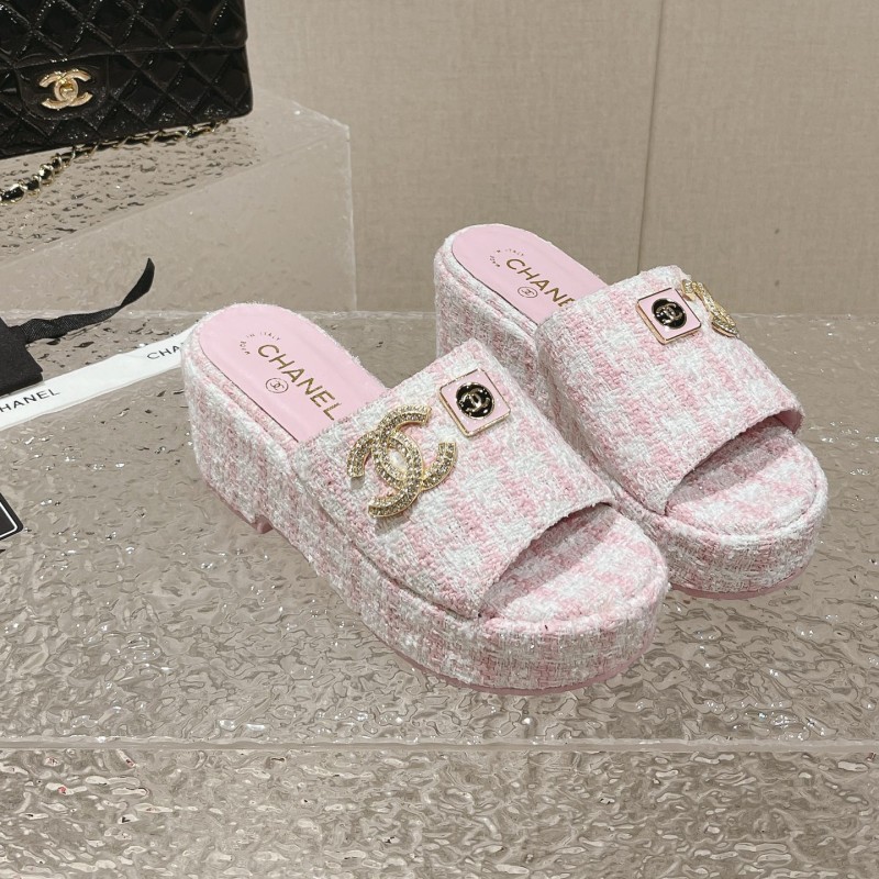 Chanel Platform Slippers