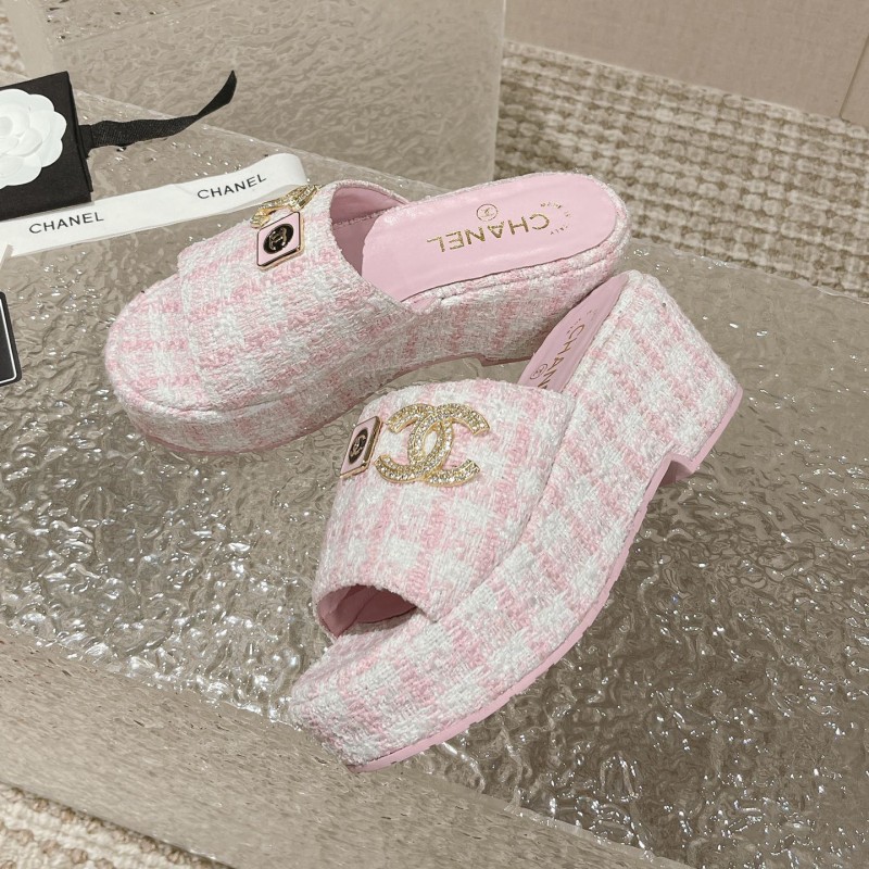 Chanel Platform Slippers