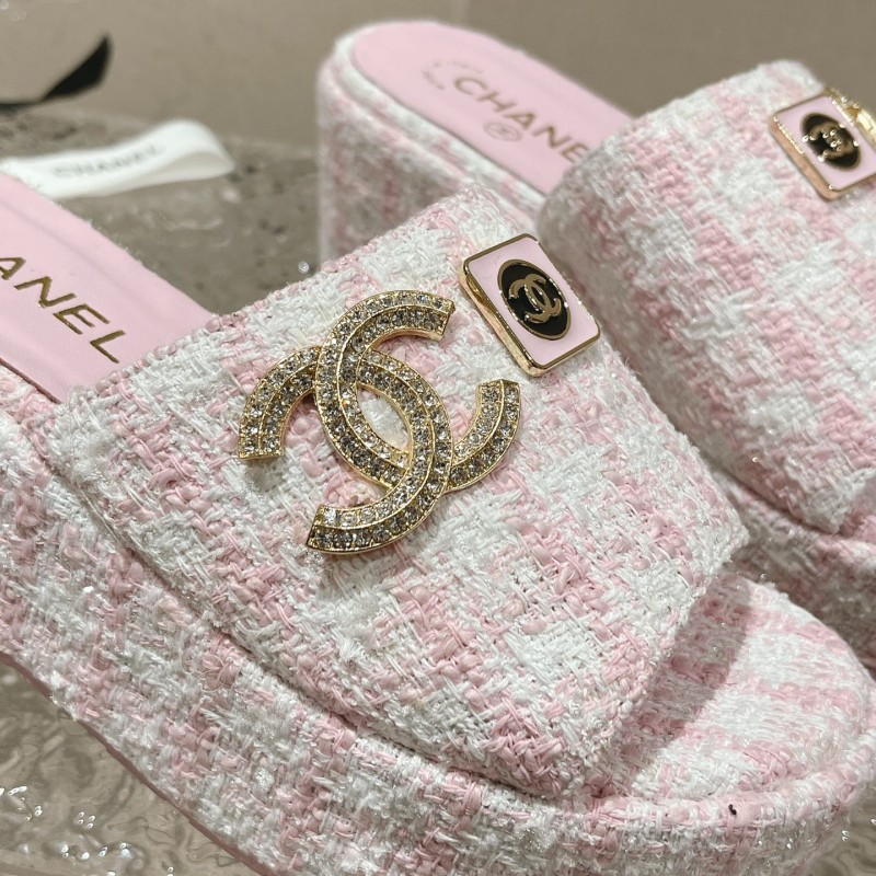 Chanel Platform Slippers