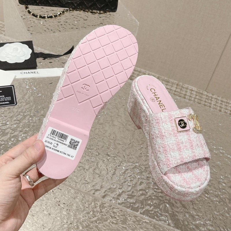 Chanel Platform Slippers