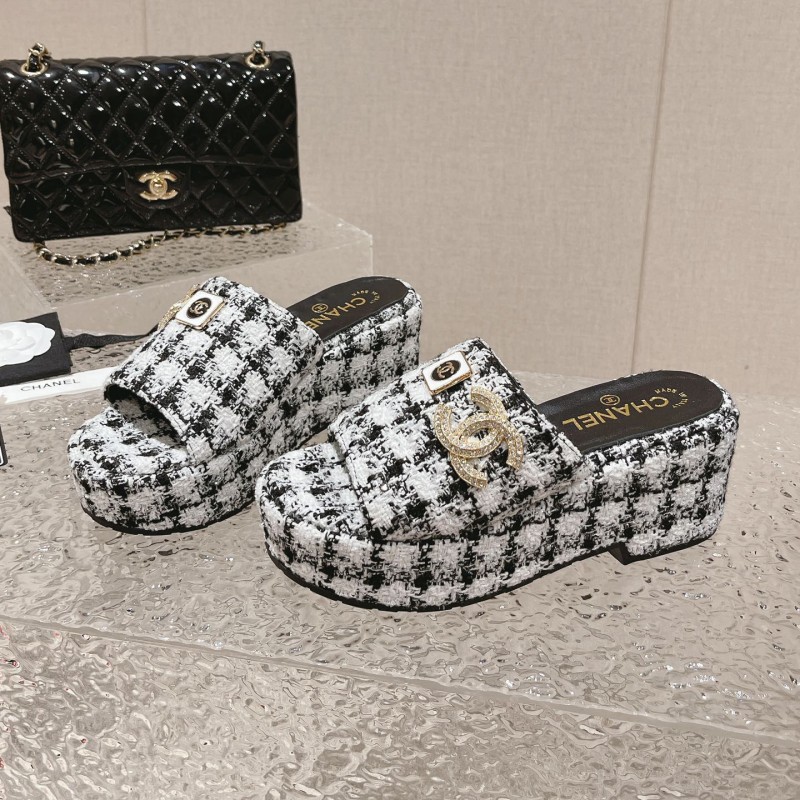 Chanel Platform Slippers