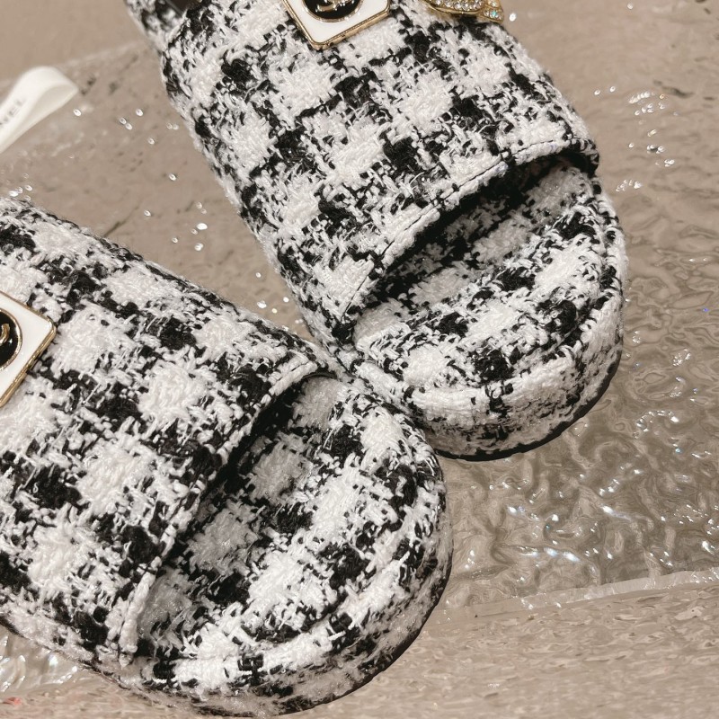 Chanel Platform Slippers