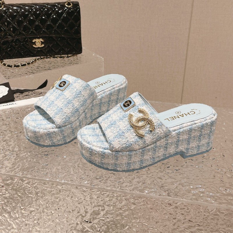 Chanel Platform Slippers