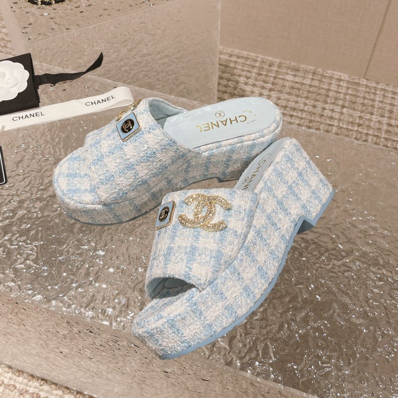 Chanel Platform Slippers