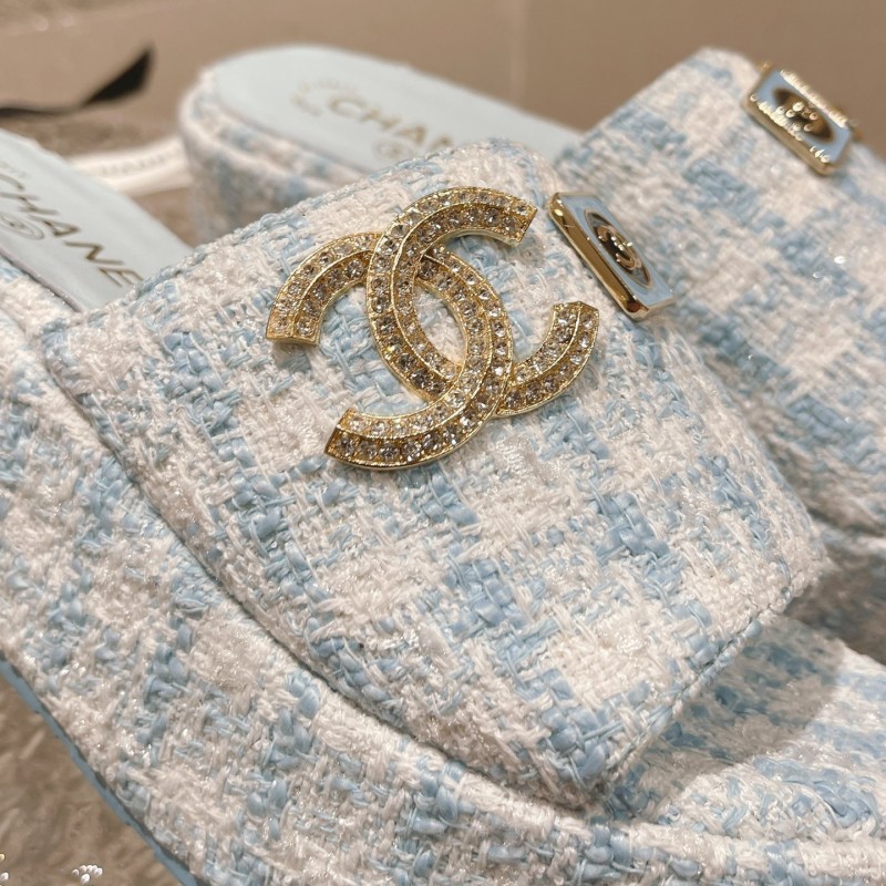 Chanel Platform Slippers