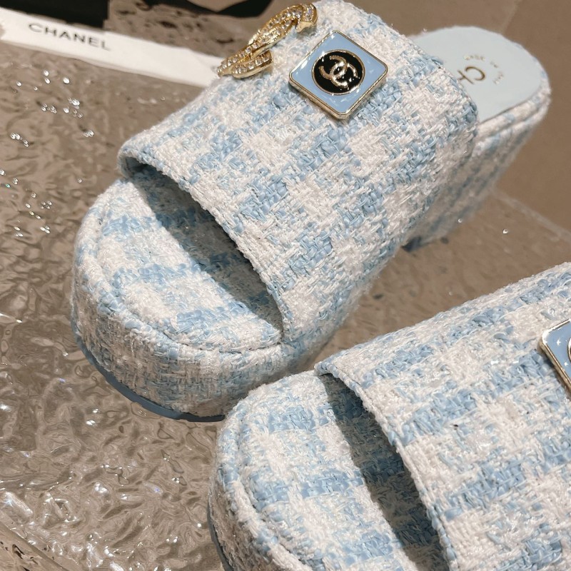 Chanel Platform Slippers