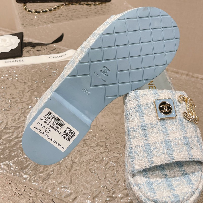 Chanel Platform Slippers