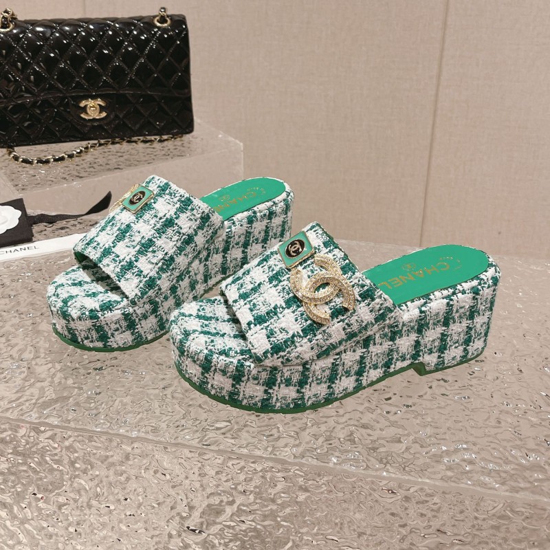 Chanel Platform Slippers