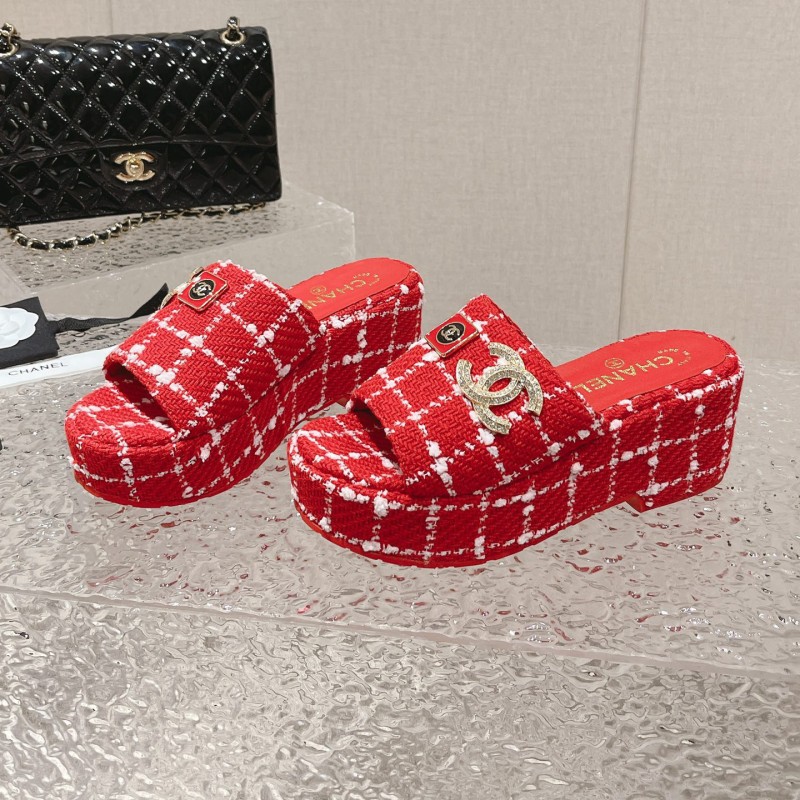 Chanel Platform Slippers