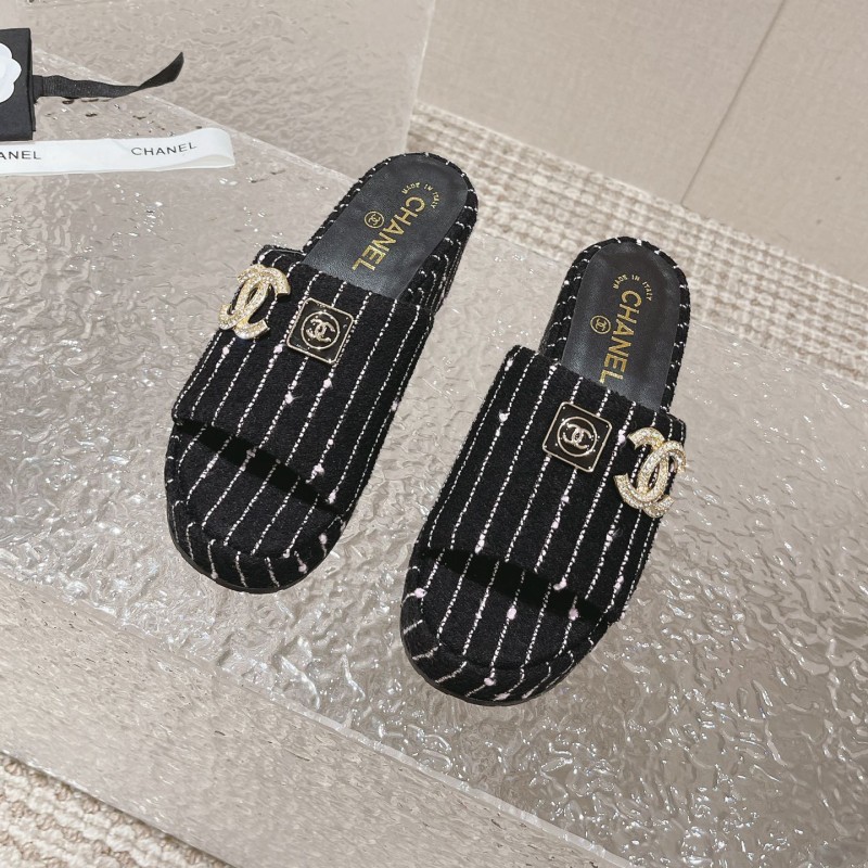 Chanel Platform Slippers