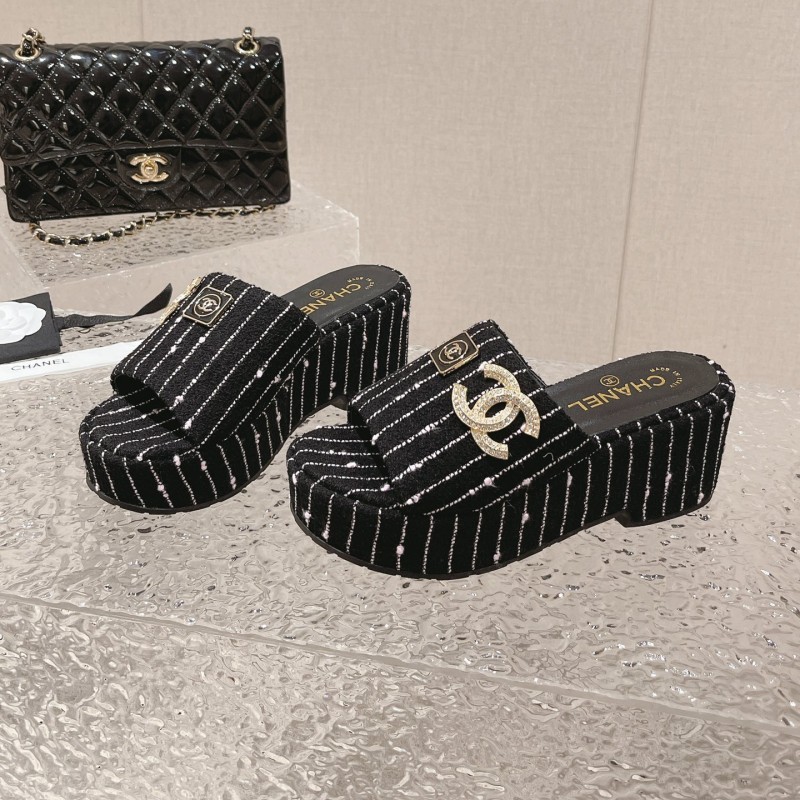 Chanel Platform Slippers