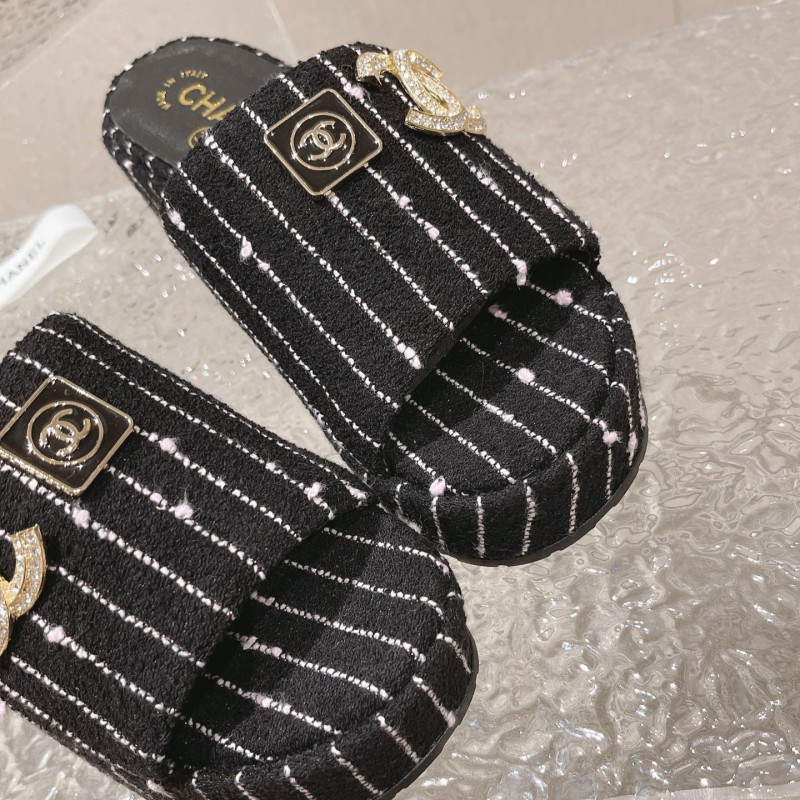 Chanel Platform Slippers