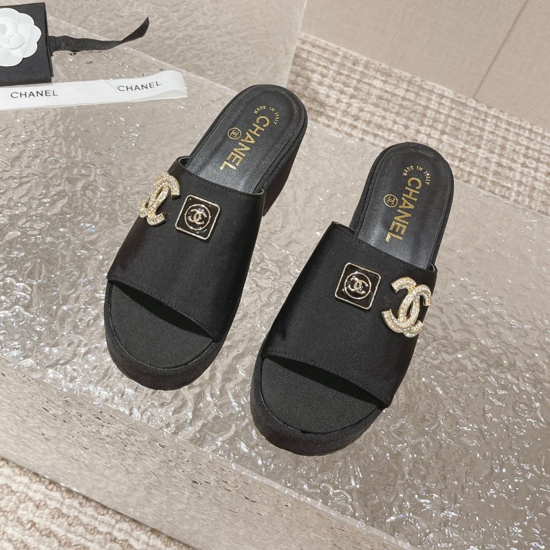 Chanel Platform Slippers