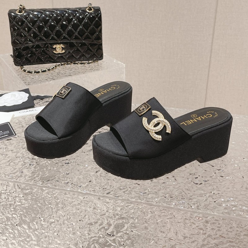 Chanel Platform Slippers