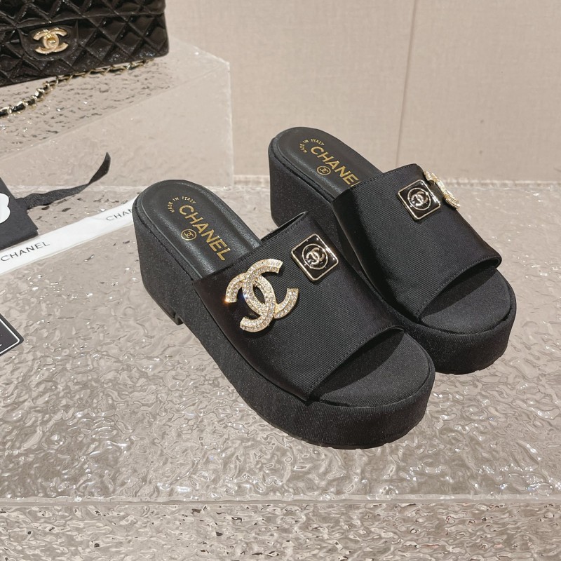 Chanel Platform Slippers