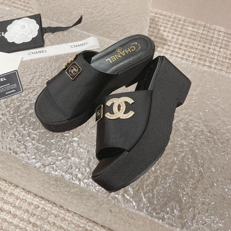 Chanel Platform Slippers