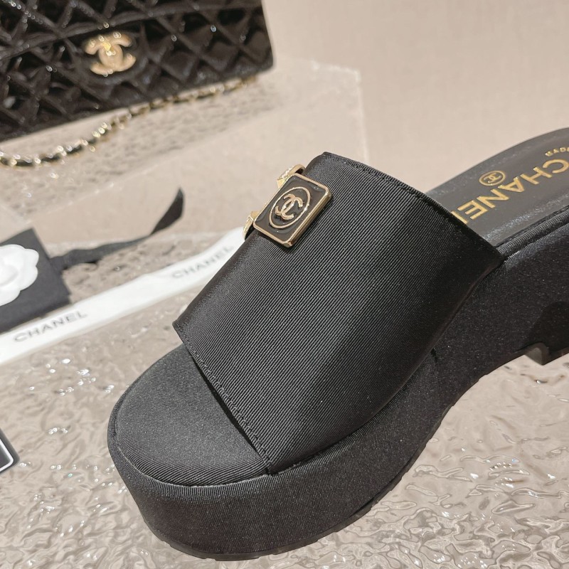 Chanel Platform Slippers