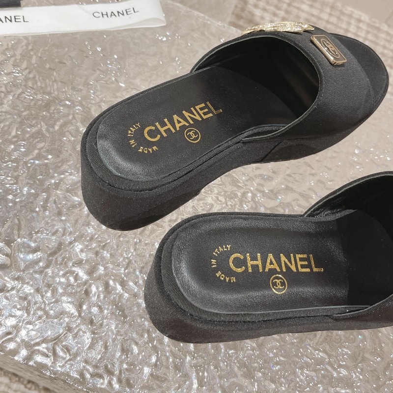 Chanel Platform Slippers