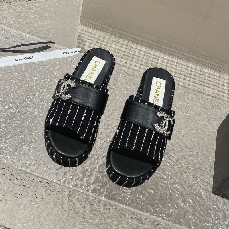 Chanel Platform Slippers