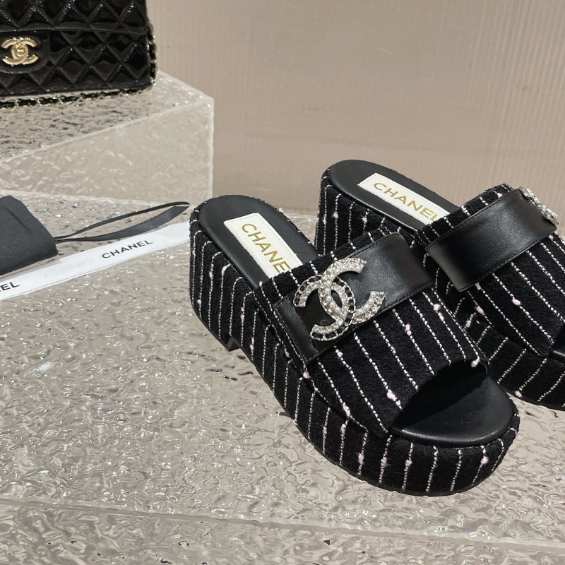 Chanel Platform Slippers