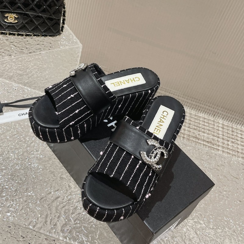 Chanel Platform Slippers