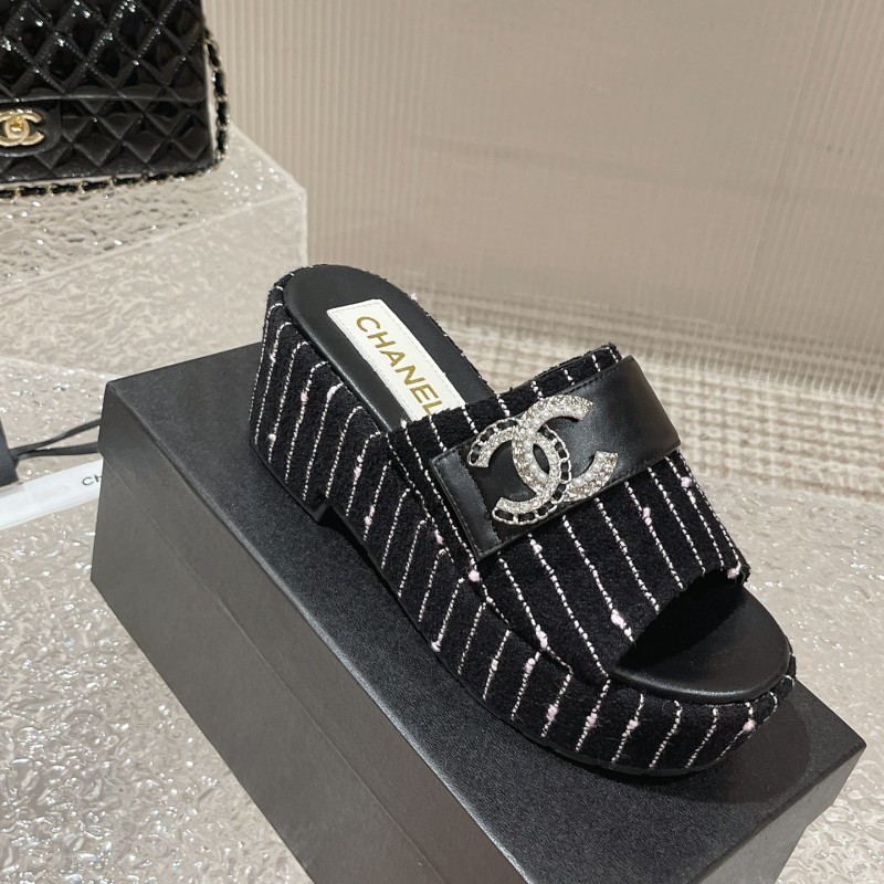 Chanel Platform Slippers