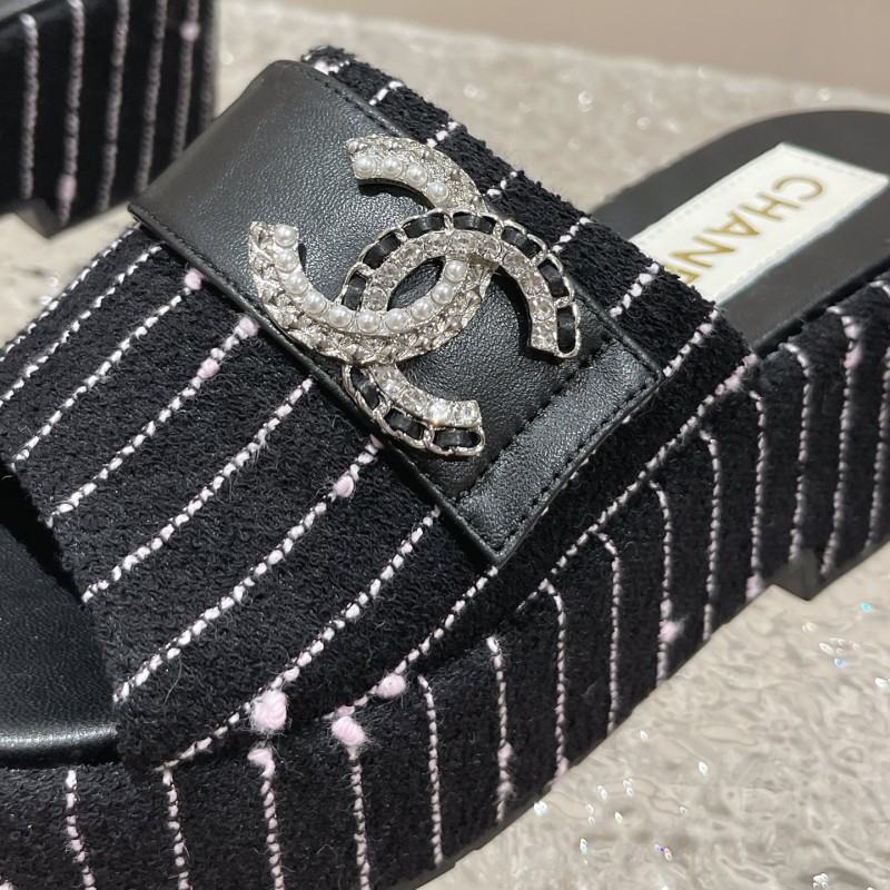 Chanel Platform Slippers