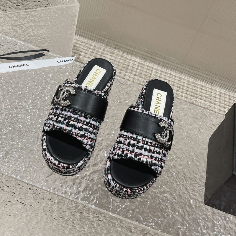 Chanel Platform Slippers